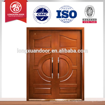 Puerta de madera de certificación UL, diseños de puertas dobles principales indias, puertas dobles modernas